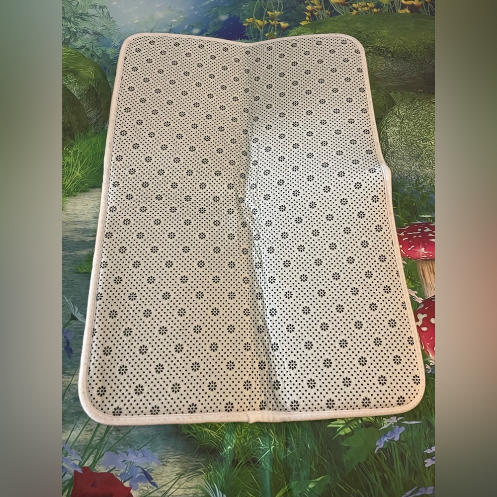 Botanical Mushroom Bath Mat - Neutral Forest Print, Memory Foam, NWOT - Picture 9 of 9